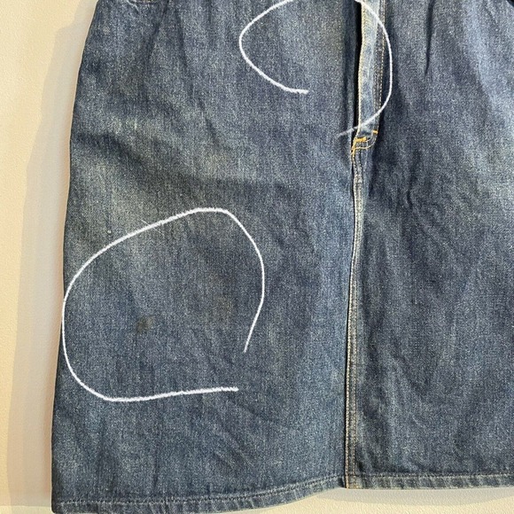 PS Gitano High-Waist Denim Jean Skirt Sz 15 Blue Vintage 1983 Knee Lengt… - Picture 4 of 9